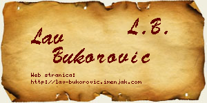 Lav Bukorović vizit kartica